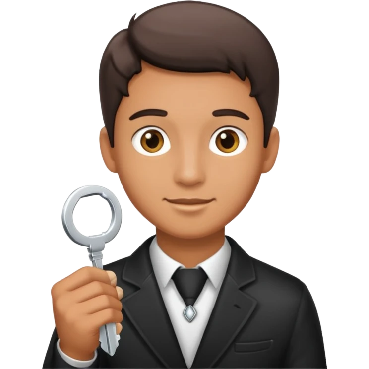 hombre con llave emoji