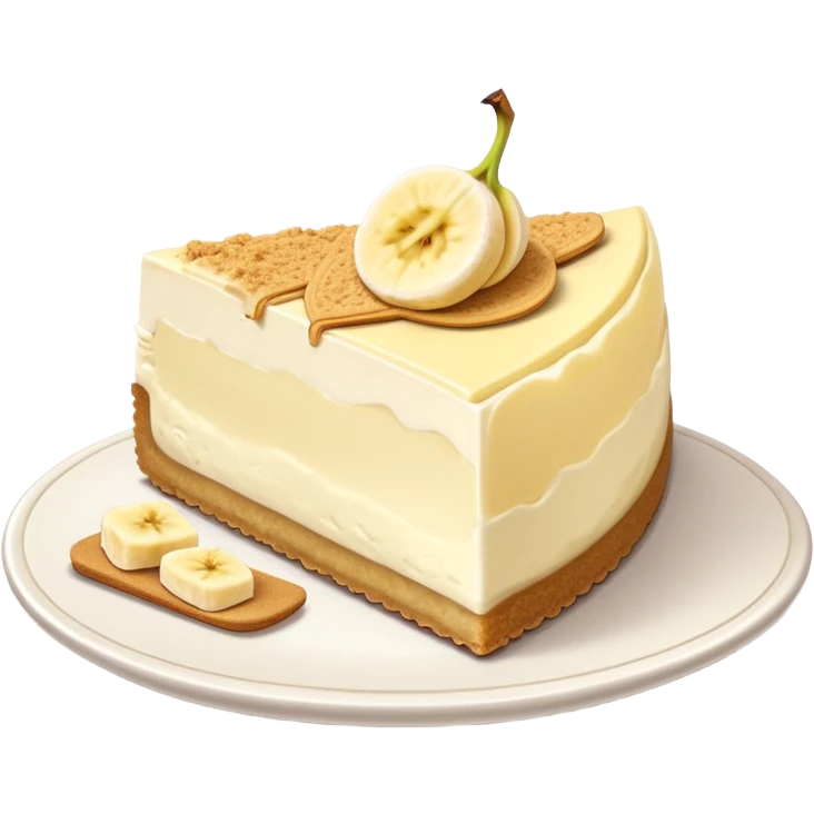 Banana cream cheesecake slice emoji