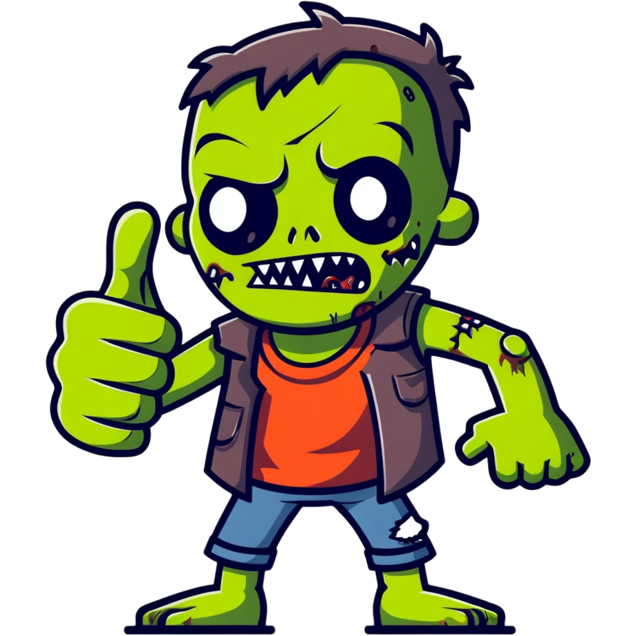 zombie giving thumbs up emoji