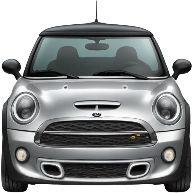 Silver mini Cooper S emoji