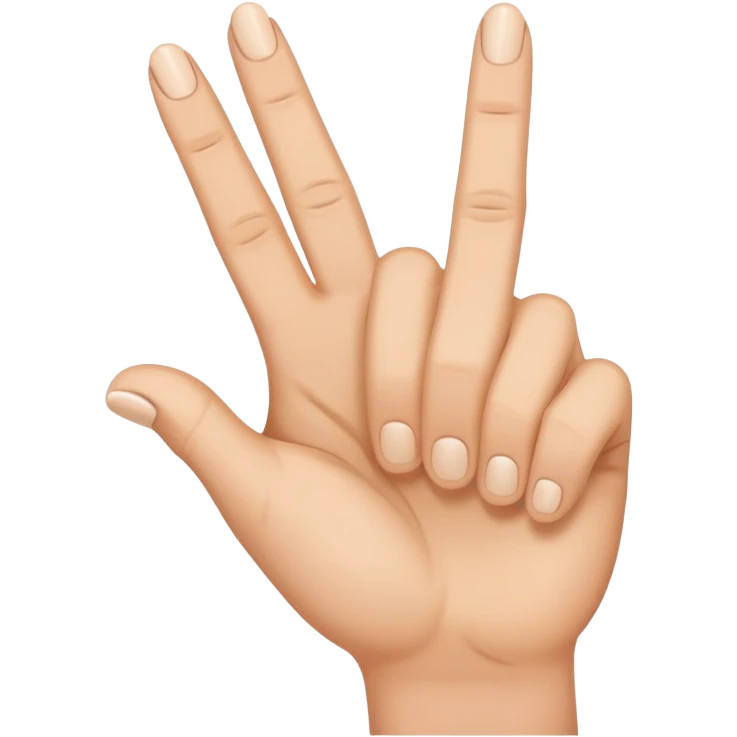 hand with thumb, index finger, and middle finger sticking up emoji