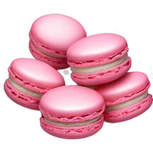 Pink Macarons on plate emoji