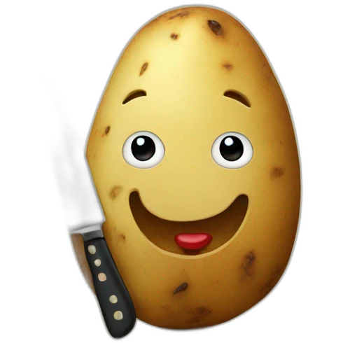 potato holding knife emoji