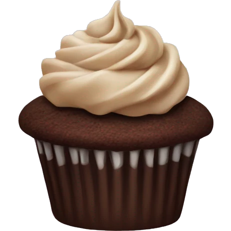 Chocolate cupcake emoji