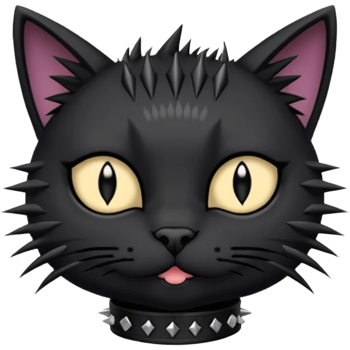 black cat emo style emoji