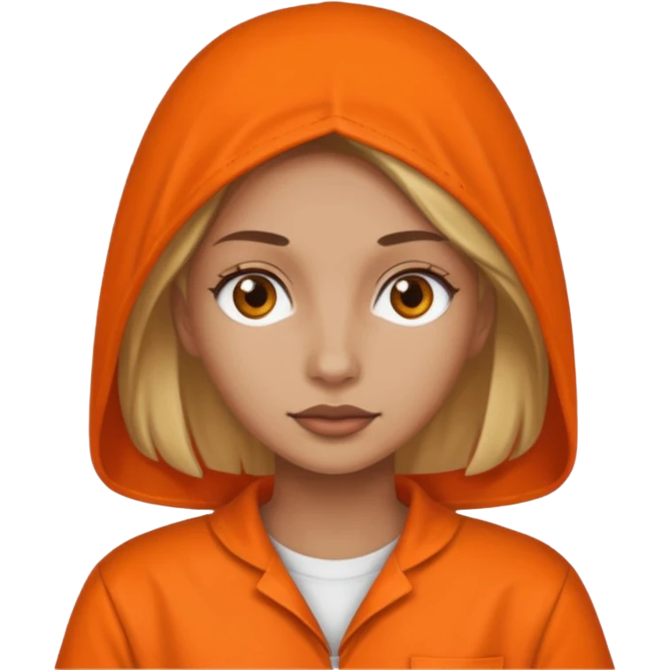 prisoner woman in orange clothing emoji