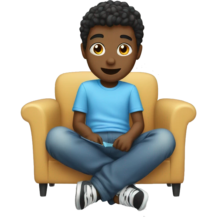  Boy on the PC emoji