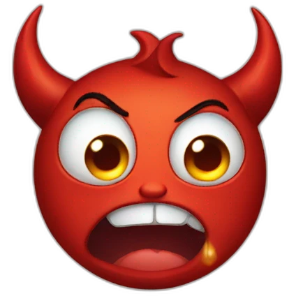 Crying devil emoji