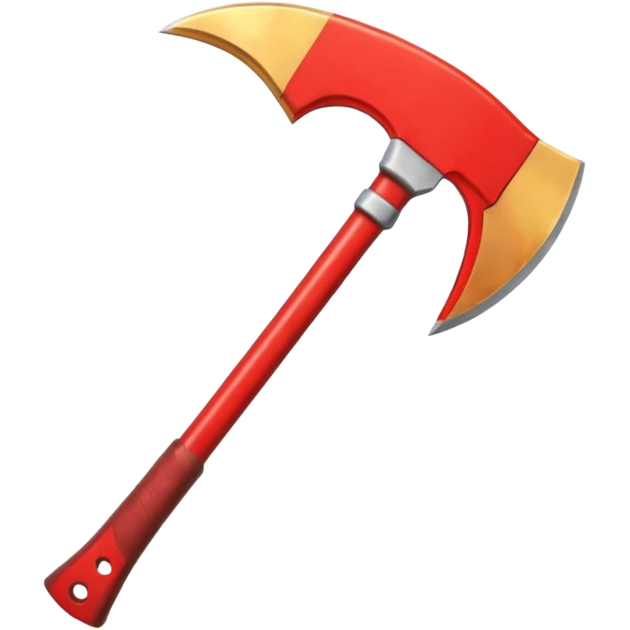 A Axe – bright red fire axe emoji
