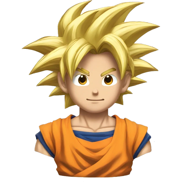 Goku con cabello dorado emoji