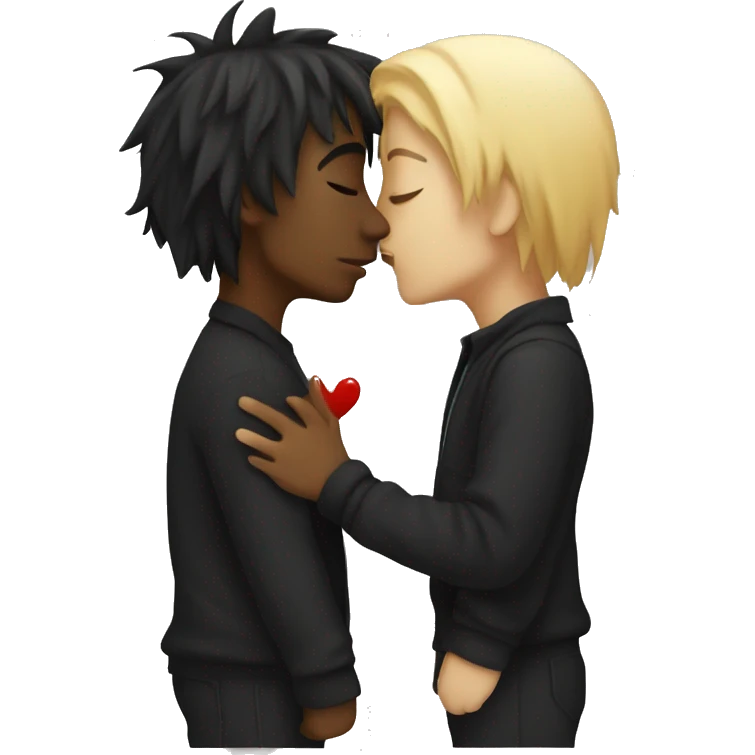 two emos kissing  emoji