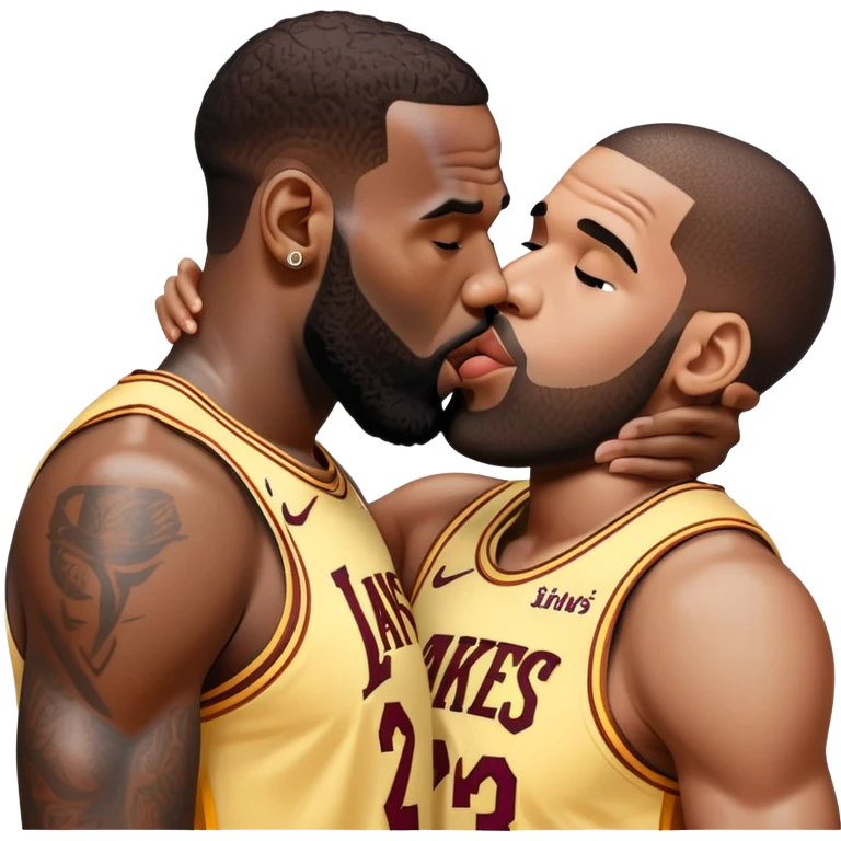 lebron kissing drake  emoji