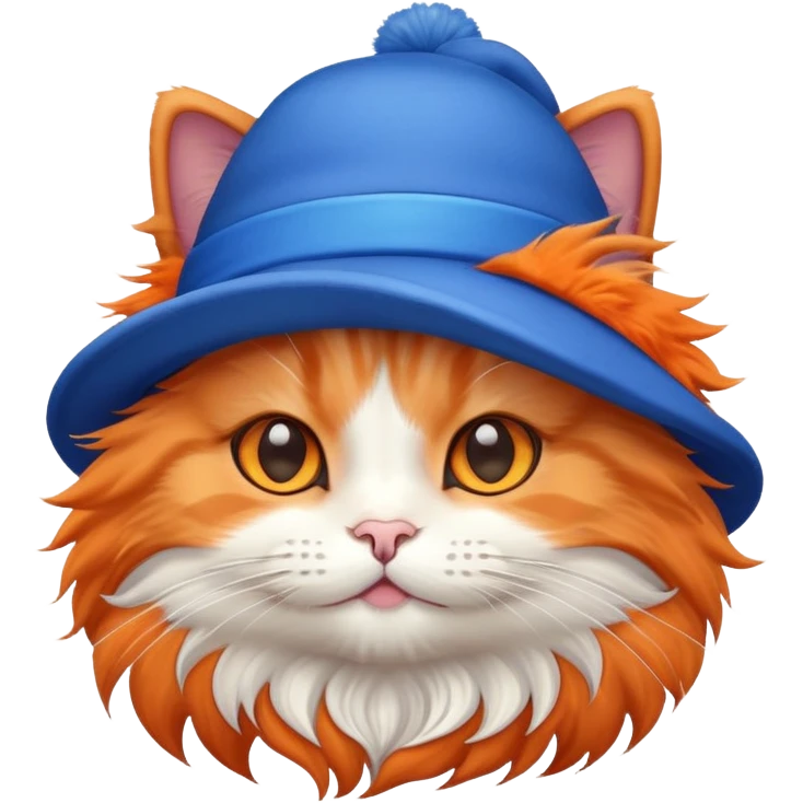 gato con sombrero color azul  emoji
