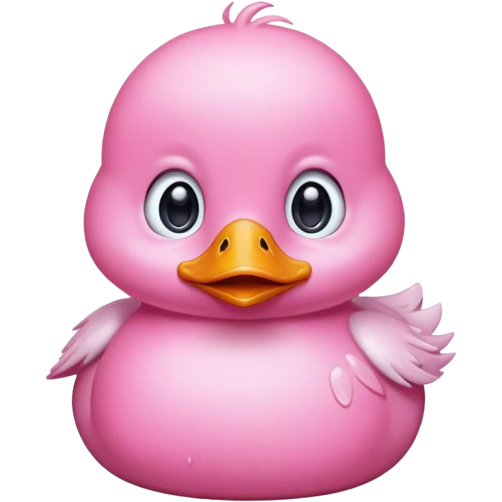 A small crying pink duck emoji
