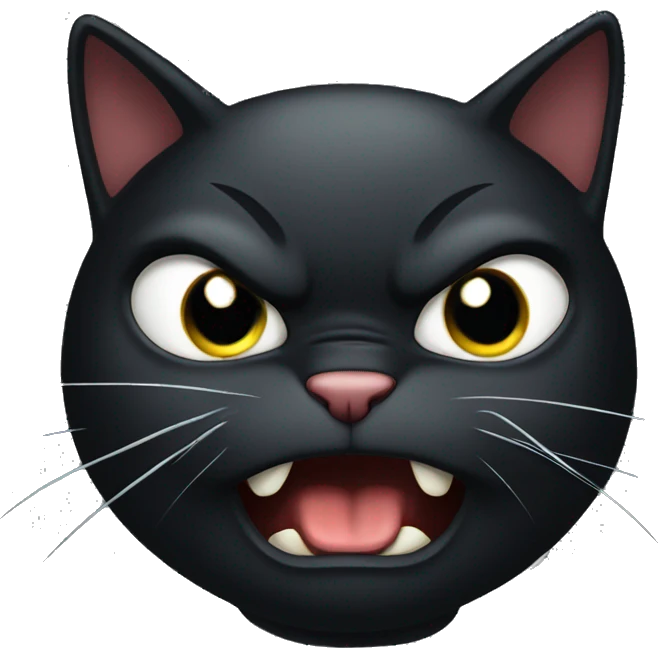 angry black cat emoji