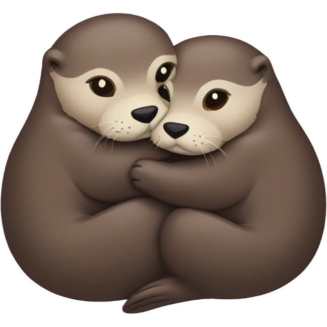 Otter hugging otters emoji