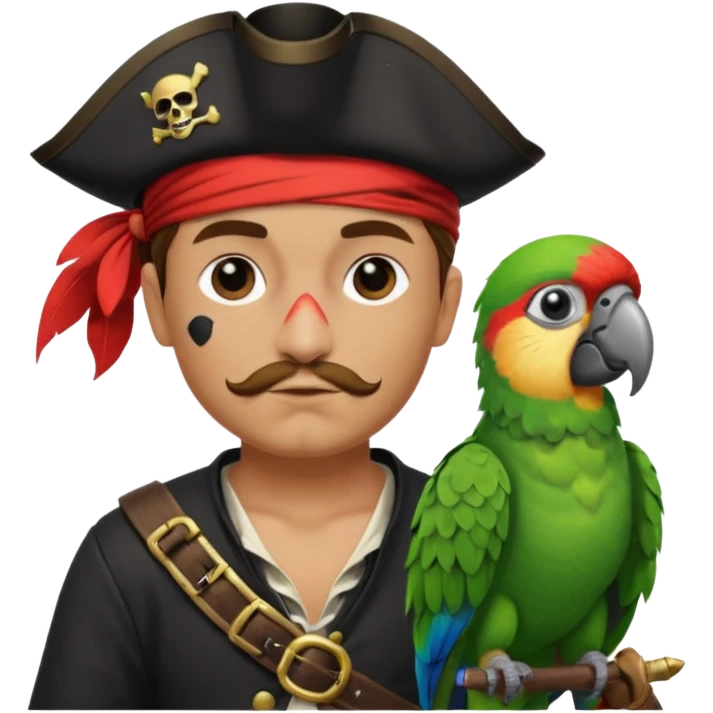 pirate and parrot emoji