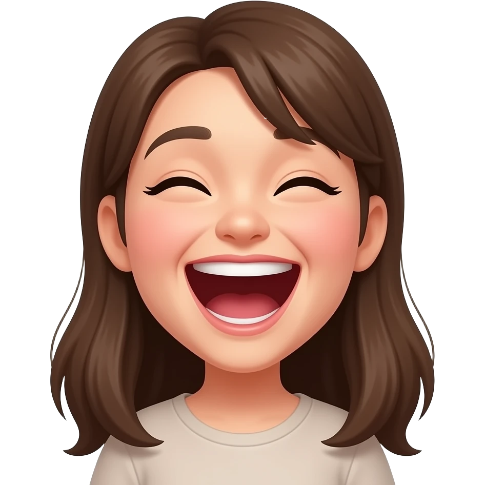 Someone laughing really hard and loud emoji