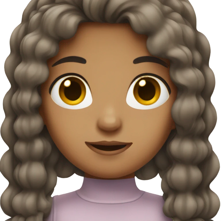 Girl with DARK BROWN HAIR emoji