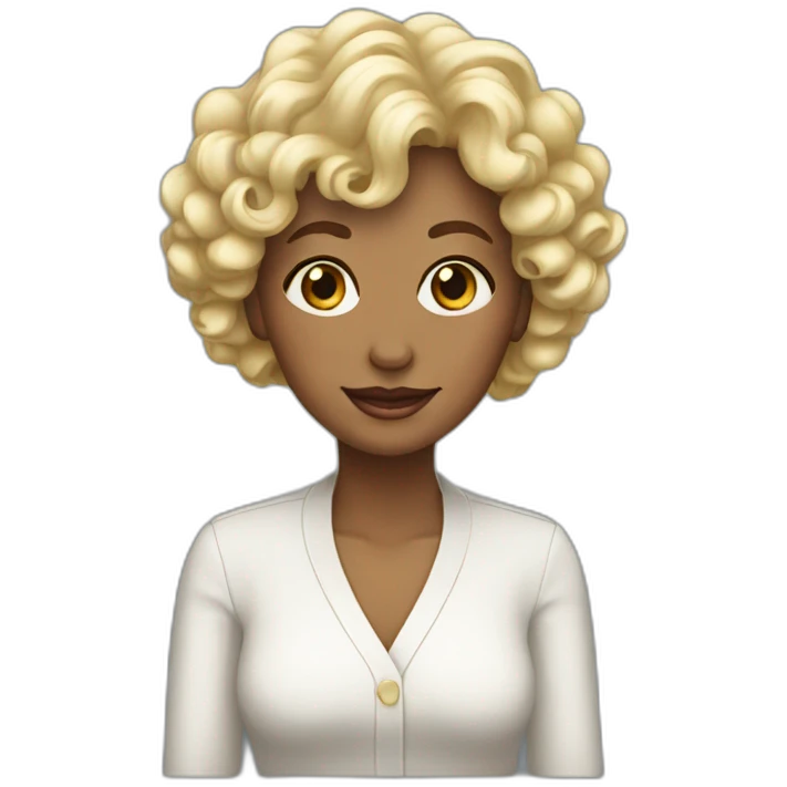 lady blonde old curly emoji
