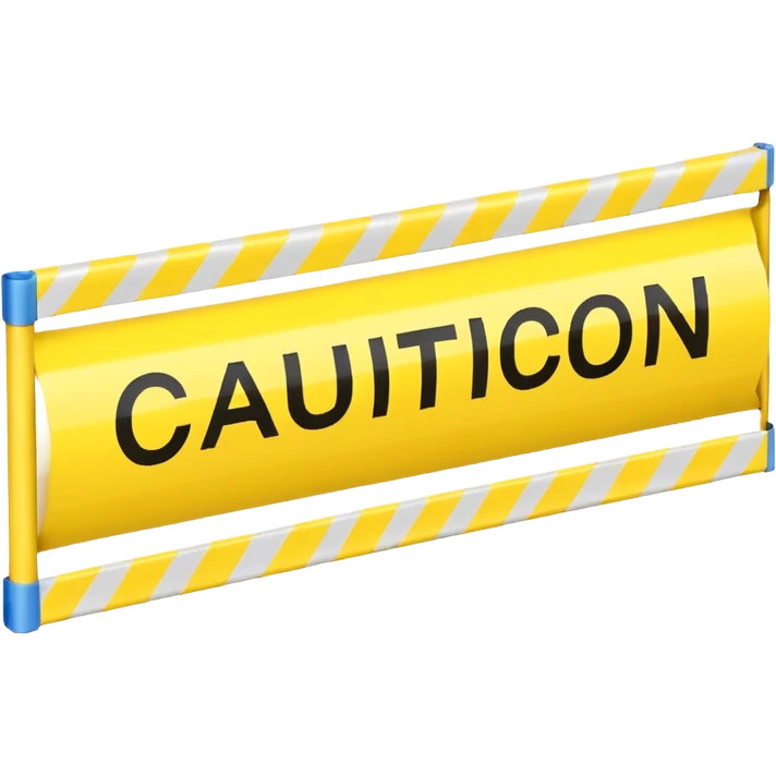 3D render of Yellow Tape(caution tape), forensic investigation aesthetic, sterile clinical lighting, cool blue undertones, sharp high-contrast details, professional clean look, Apple emoji style, isolated on white background --v 6.0 emoji