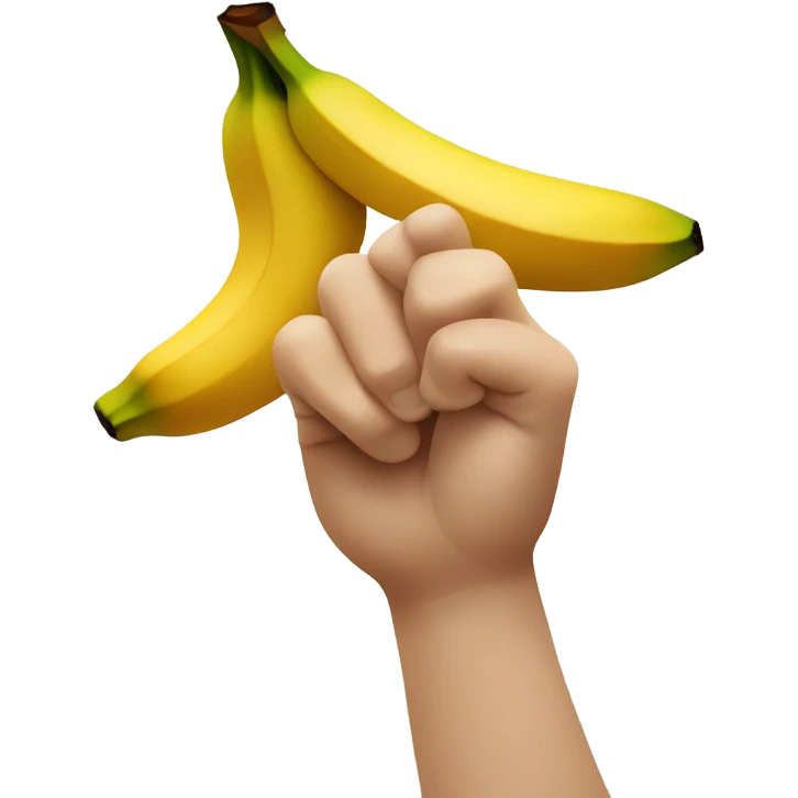 Holding banana emoji