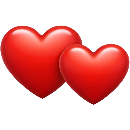 Double heart one big one small  emoji