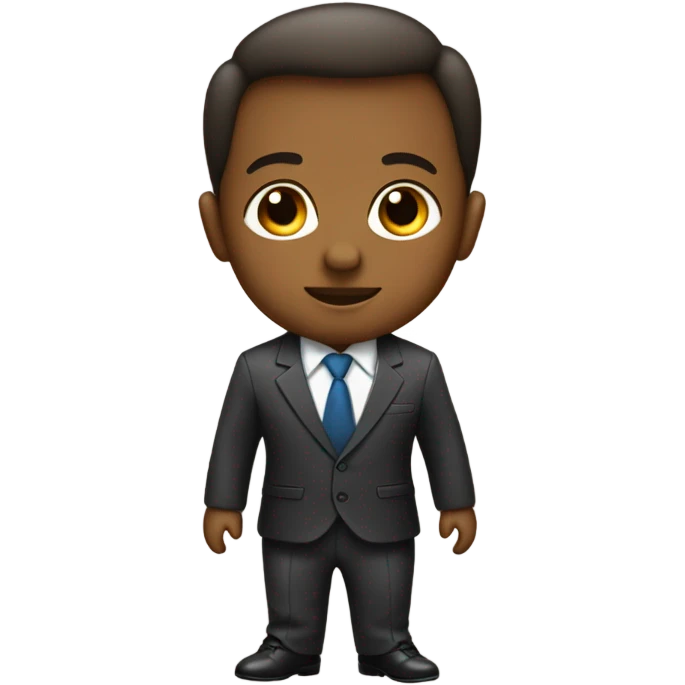 newborn in business costume emoji