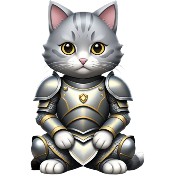 Armored kitty emoji