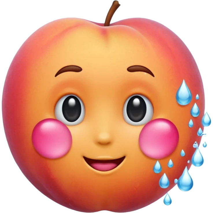 peach emoji with water  emoji