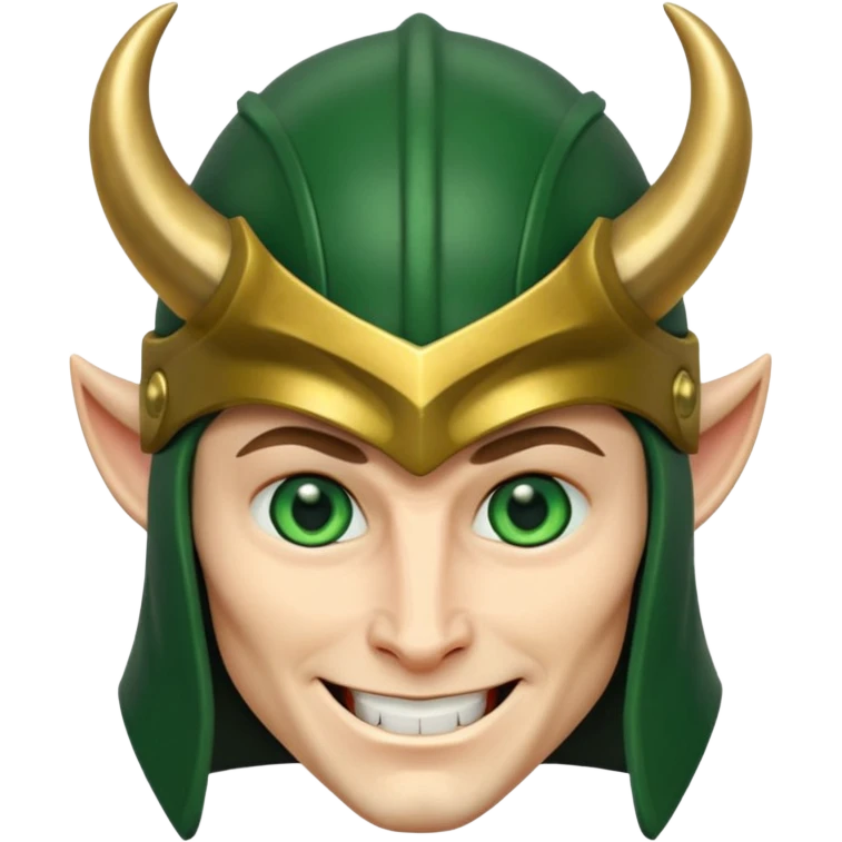 portrait of Loki – Horned helmet, mischievous grin








 emoji