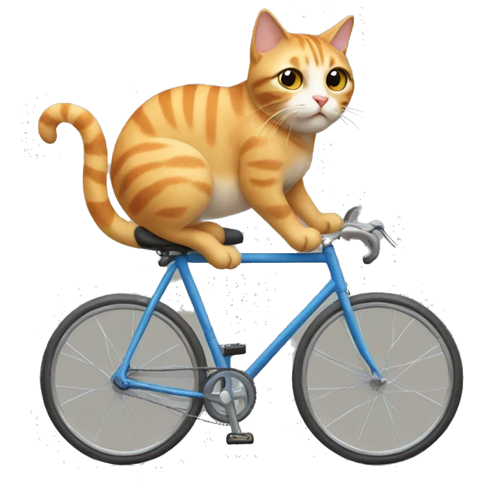 Cat on a bicycle  emoji