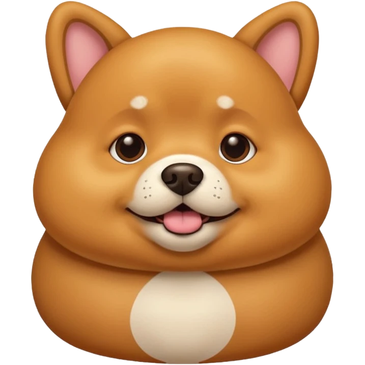 Cachorro caramelo gordo  emoji