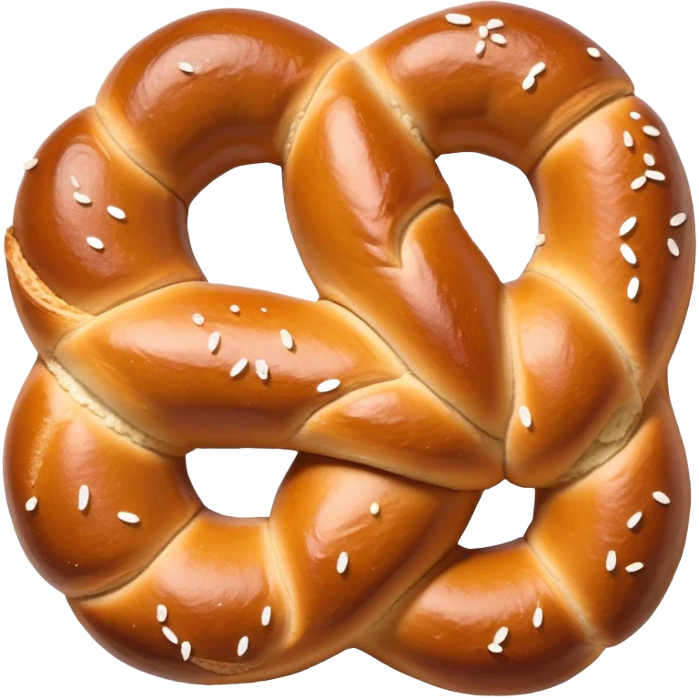 Soft pretzel snack in emoji style emoji