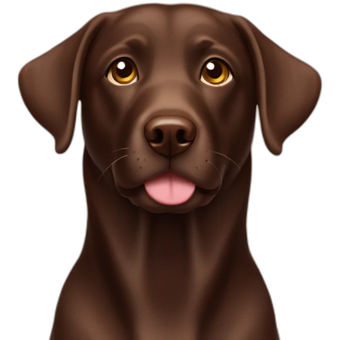 chocolate Labrador emoji