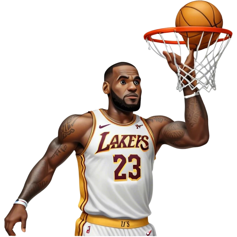 can i get an emoji of lebron james dunking the ball like he is a hindu god? emoji