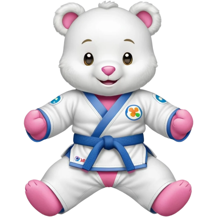 Care bear in a jiu jitsu gi emoji