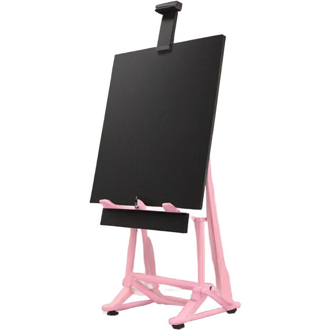 Pink art easel  emoji