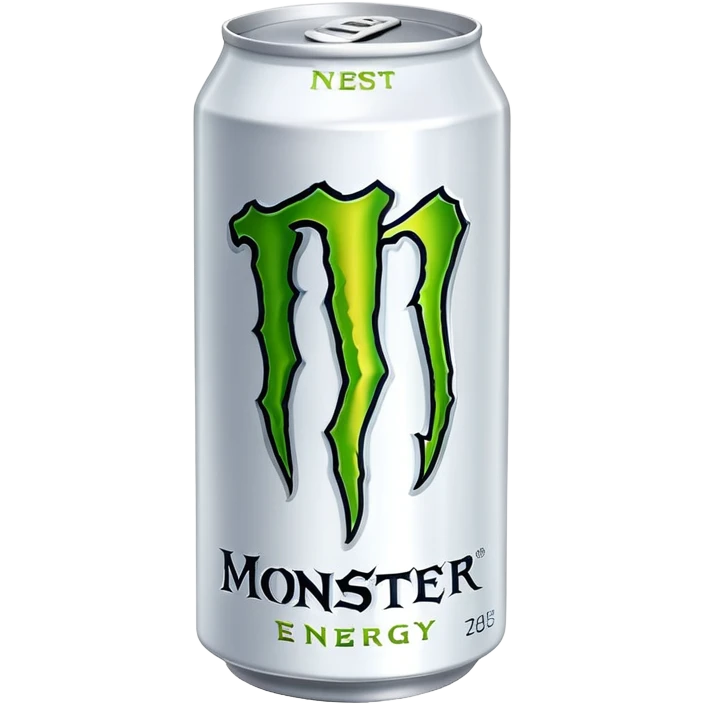 White monster energy drink can emoji