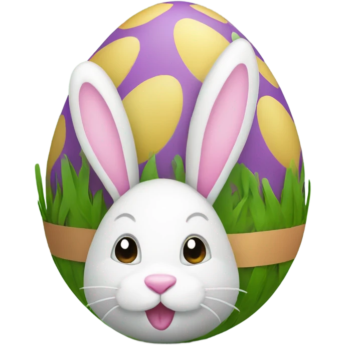 easter egg with a bunny all in Easter theme emoji