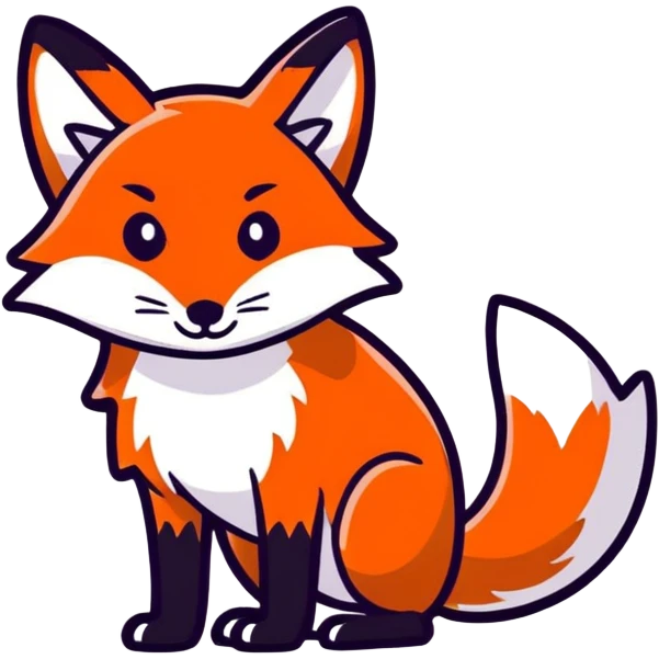 Red hungry fox emoji