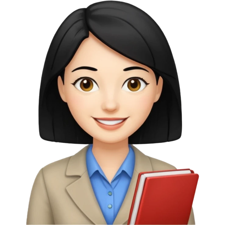 Women, professionals, teachers, black hair emoji