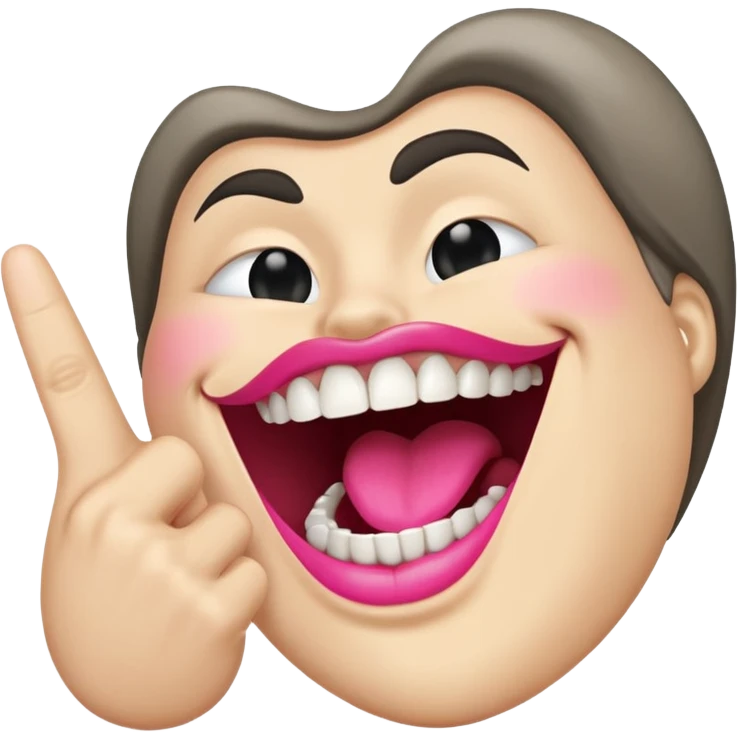 not like this. 🤘 flip this emoji and put it in front of the mouth emoji