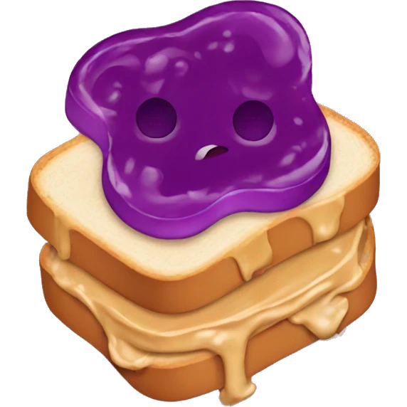 Peanut butter and jelly sandwich emoji