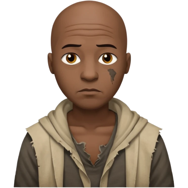 bald black man egypt poor emoji