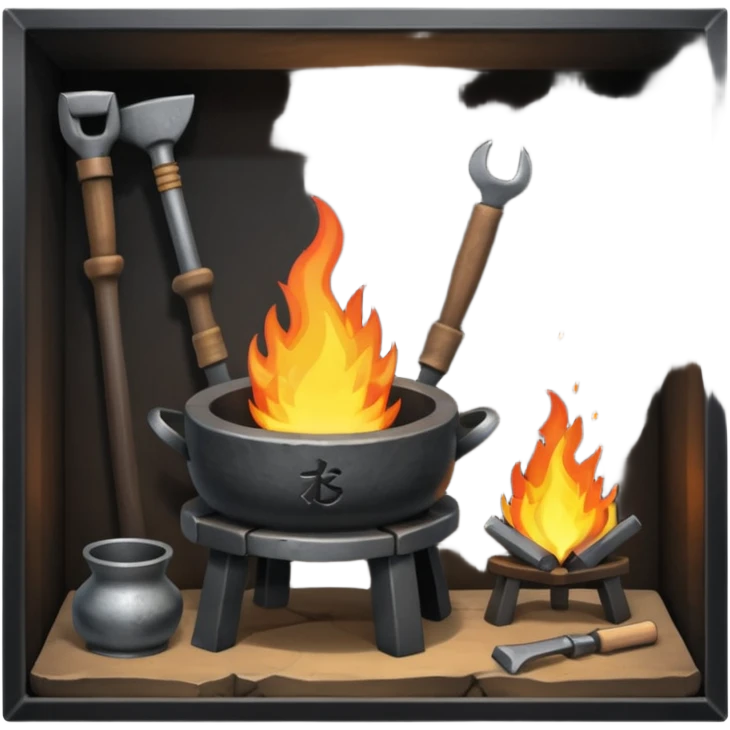 A Japanese blacksmith forge emoji