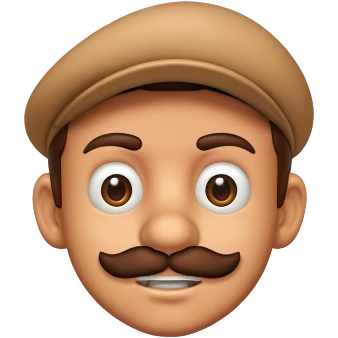 Mario on the toilette face  emoji