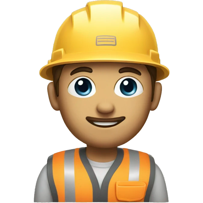 Construction man and package emoji