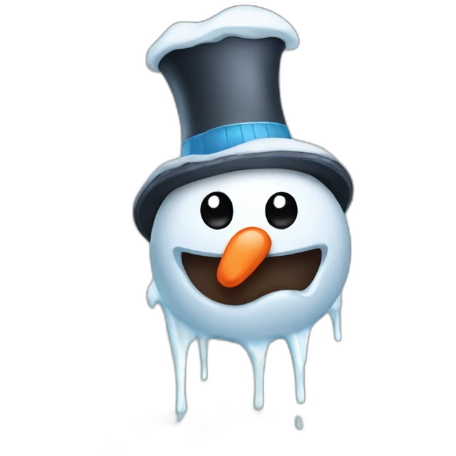 melting snowman emoji