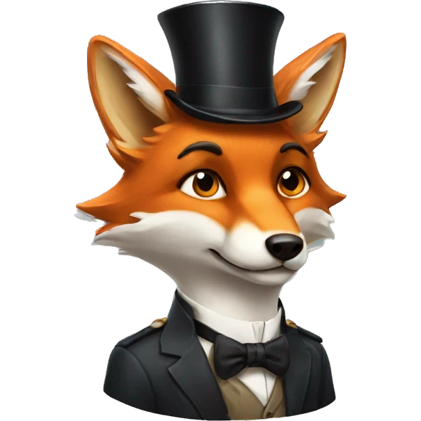 A fox with a monocle  emoji